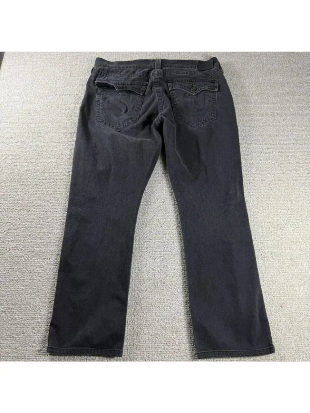 True Religion Ricky Relaxed Straight Jeans Black Men’s Size 36 x 28 Made In USA
